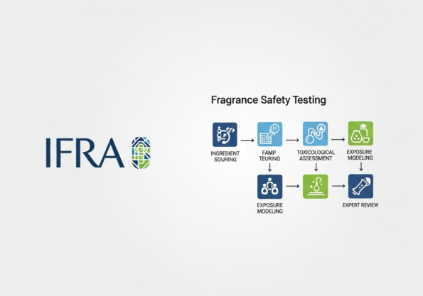 Logo chính thức của IFRA, hoặc một biểu đồ đơn giản thể hiện quy trình kiểm tra an toàn hương liệu.